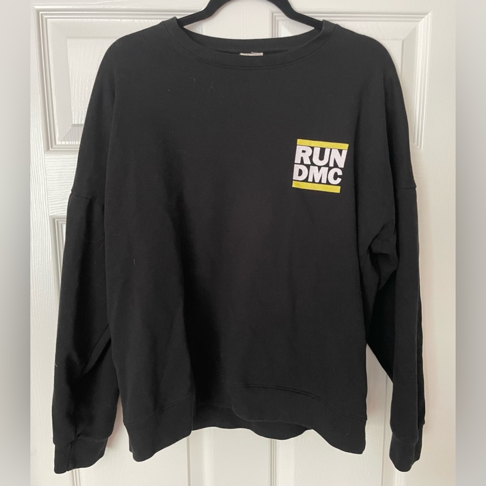 RUN DMC - Chupa Chups Original - Vintage Sweatshirt - Black - Mens Medium - RARE